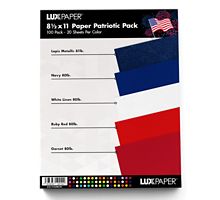 8 1/2 x 11 Paper Patriotic Variety Pack of 100