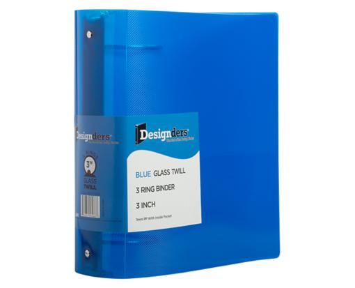 12 1/2 x 3 1/4 x 11 5/8 Plastic 3 inch, 3 Ring Binder (Pack of 1) Blue