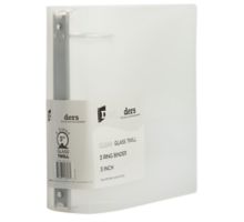 10 3/8 x 3 x 11 5/8 Plastic 3 inch, 3 Ring Binder (Pack of 1)