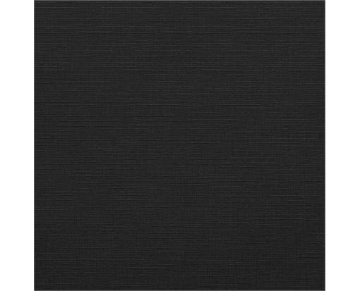 8 3/4 x 8 3/4 Square Flat Card Black Linen