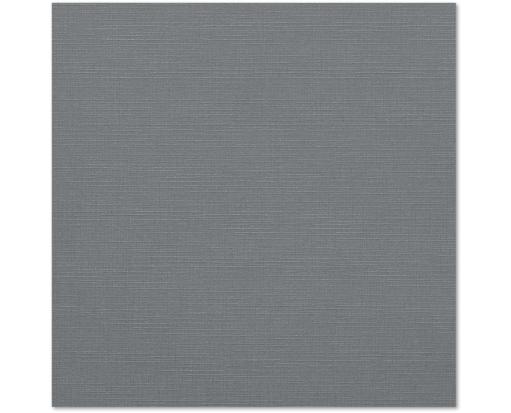8 3/4 x 8 3/4 Square Flat Card Sterling Gray Linen