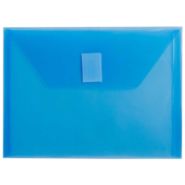 Blank 5 1/2 x 7 1/2 Plastic Envelopes with Hook & Loop Closure 