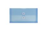 5 1/4 x 10 Plastic Envelopes with Button & String Tie Closure - #10 Booklet - (Pack of 12) Blue