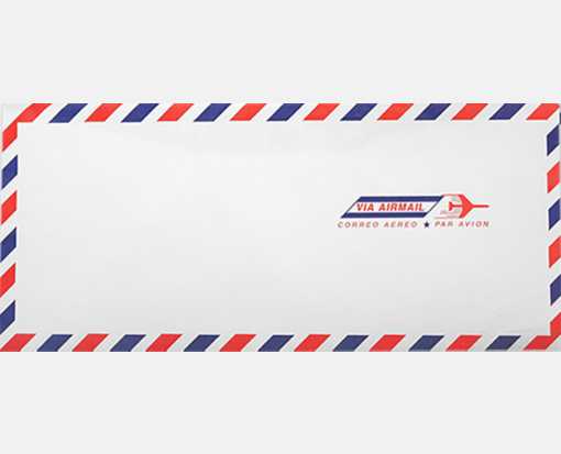 Airmail White 10 Envelopes Regular 4 1 8 X 9 1 2 Envelopes Com