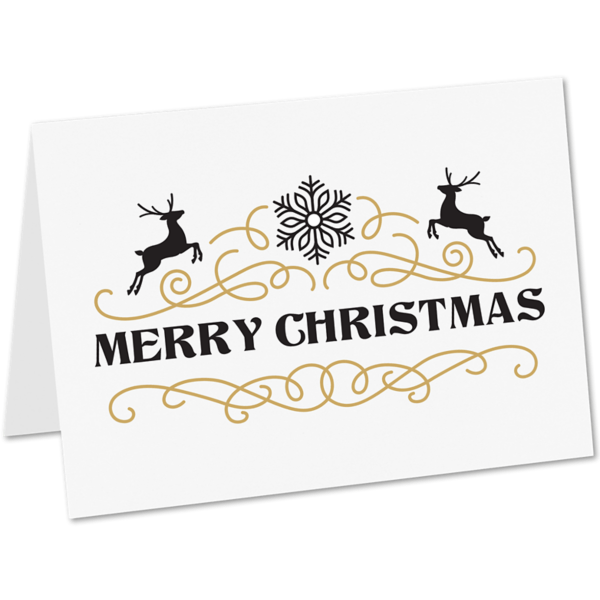 A7 Folded Card Set (Pack of 25) Merry Christmas
