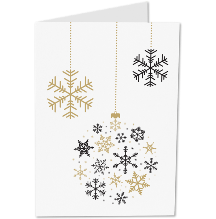 A7 Folded Card Set (Pack of 25) Snowflake