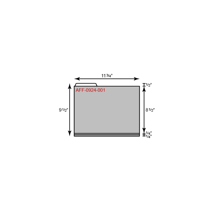 Standard Size File Folder w/Left Tab (11 3/4 x 9 1/2) 