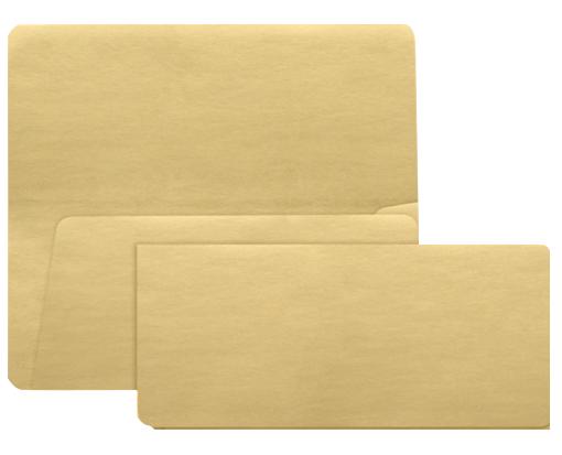 Airline Ticket Envelope (3 7/8 x 8 1/2) Gold Metallic