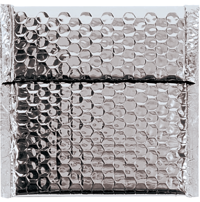 7 x 6 3/4 Glamour Bubble Mailer Silver
