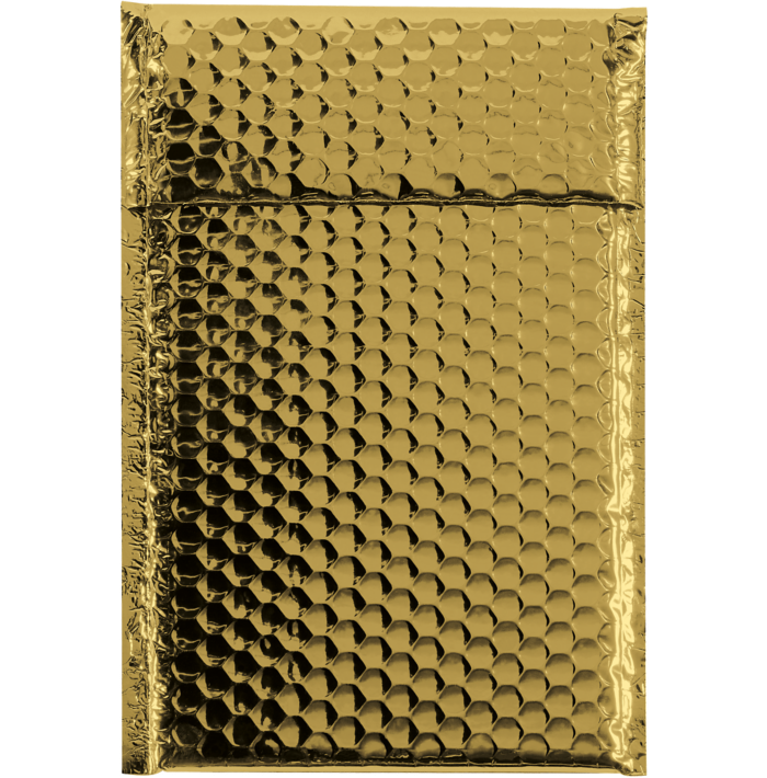 7 1/2 x 11 Glamour Bubble Mailer Gold