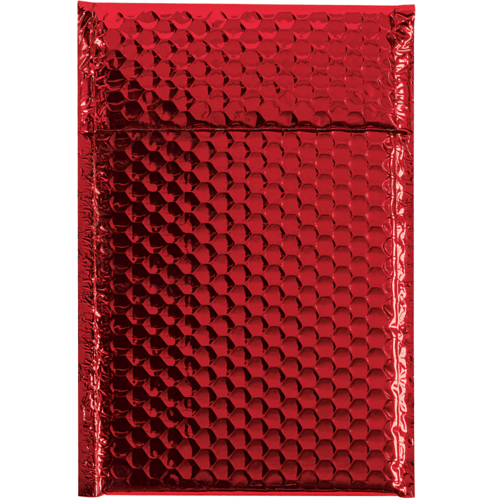 7 1/2 x 11 Glamour Bubble Mailer Red