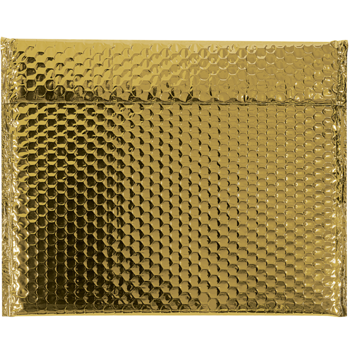 13 3/4 x 11 Glamour Bubble Mailer Gold