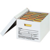 15 x 12 x 10 Auto-Lock Bottom File Storage Box White