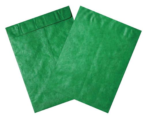 10 x 13 Open End Envelope Holiday Green - Tyvek