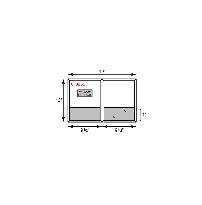9 1/2 x 12 CONFORMER Folder w/Standard 2 Pocket 
