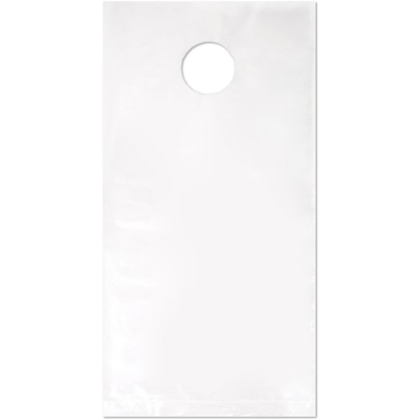 6 x 9 (Outer Dimension 6 x 12 + Hanger) LDPE Door Knob Bag (Pack of 100) Clear 1 Mil