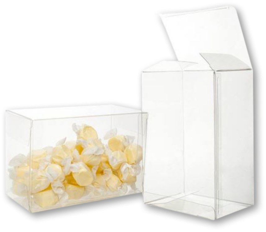 4 1/8 x 3 x 6 1/8 Clear Box (Pack of 25) Clear