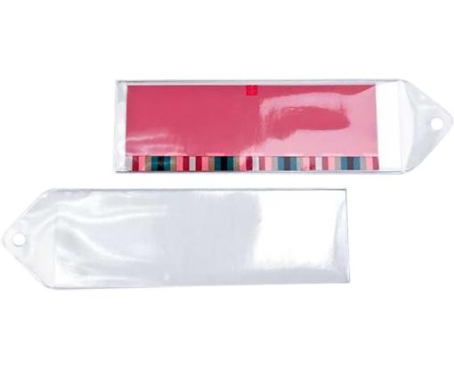 1 13/16 x 5 11/16 Hanging Vinyl Bookmark Sleeve (Pack of 100) Clear