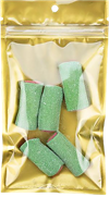4 x 6 1/2 Hanging Zipper Barrier Bag w/Tear Notches (Pack of 100) Gold Metallic w/Tear Notches