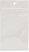 3 x 4 1/2 Hanging Zipper Barrier Bag (Pack of 100) White Metallic