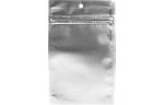 3 5/8 x 5 Hanging Zipper Barrier Bag (Pack of 100) Silver Metallic