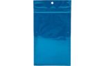 4 x 6 1/2 Hanging Zipper Barrier Bag (Pack of 100) Blue Metallic