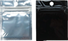 2 x 2 Hanging Zipper Barrier Bag (Pack of 100) Silver Metallic w/Black