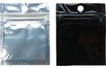 2 x 2 Hanging Zipper Barrier Bag (Pack of 100) Silver Metallic w/Black
