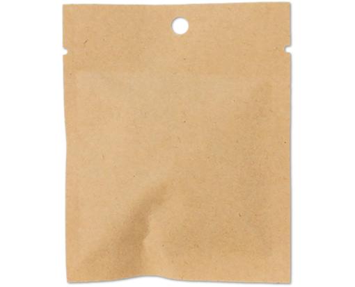 3 x 4 Compostable Heat Seal Bag (Pack of 100) Brown Kraft