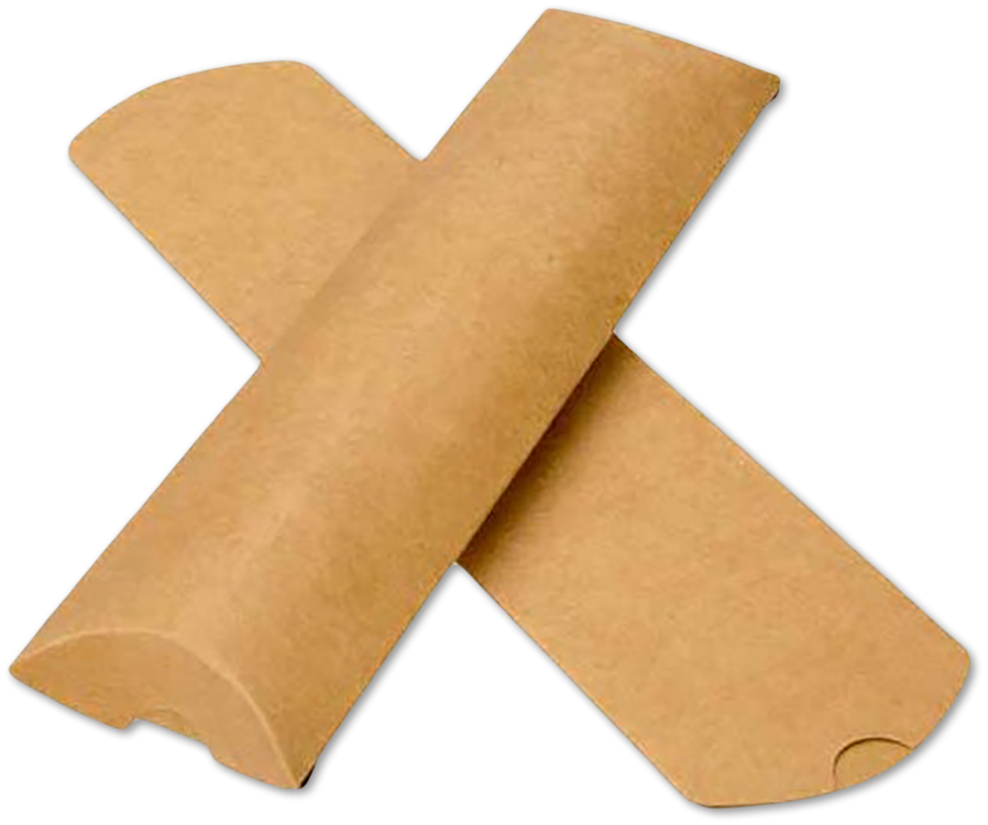 2 x 3/4 x 7 Pillow Box (Pack of 25) Brown Kraft