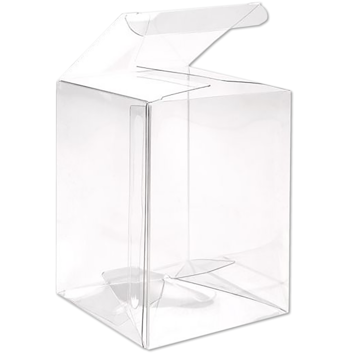 Blank 3 x 3 x 4 Clear Box w/Pop & Lock Top (Pack of 25)Clear