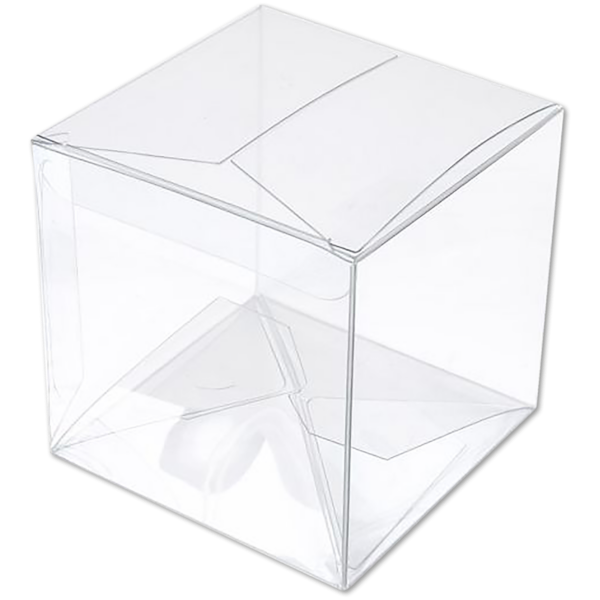 3 x 3 x 3 Clear Box w/Pop & Lock Top (Pack of 25) Clear