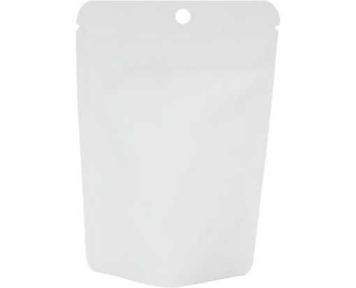 Download 4 X 2 3 8 X 6 Stand Up Zipper Pouch With Hang Hole Pack Of 100 80lb White Matte Metallic Envelopes Com