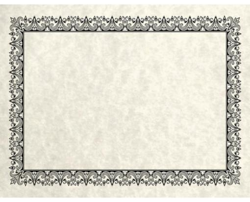 8 1/2 x 11 Certificate Cream Parchment - Blank