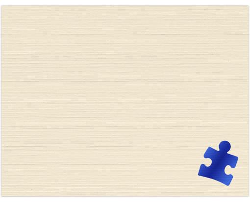 8 1/2 x 11 Certificate Natural Linen w/ Blue Puzzle