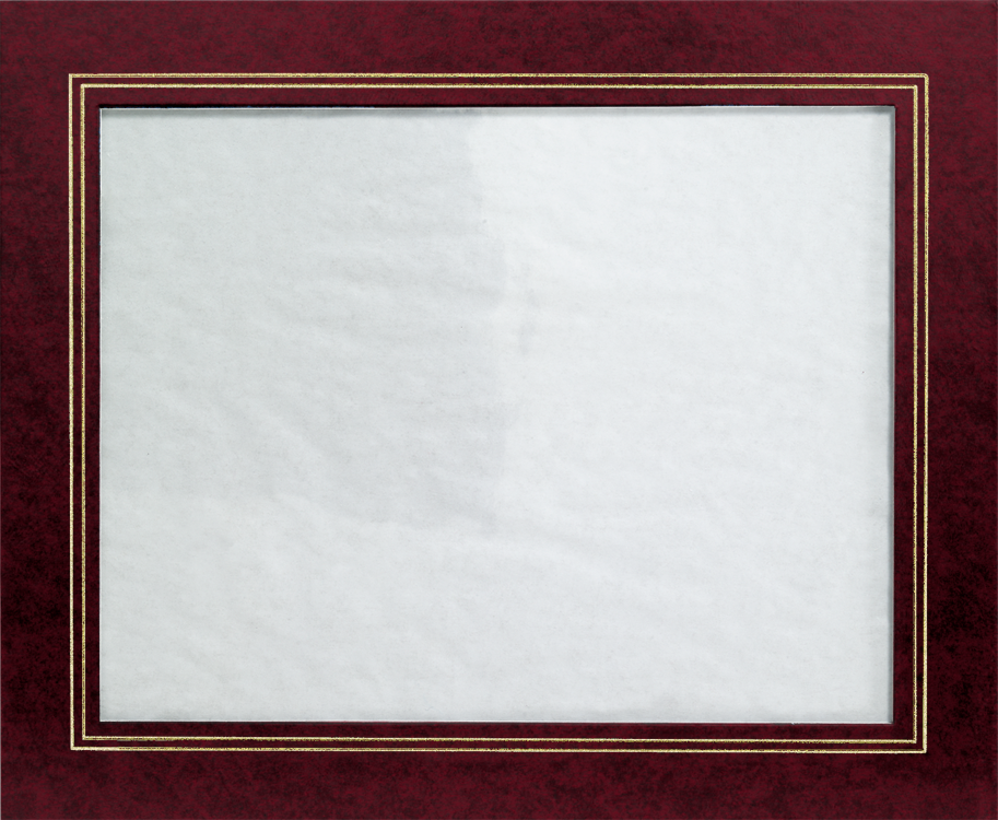10 3/4 x 13 Certificate Frame w/Easel Maroon Print