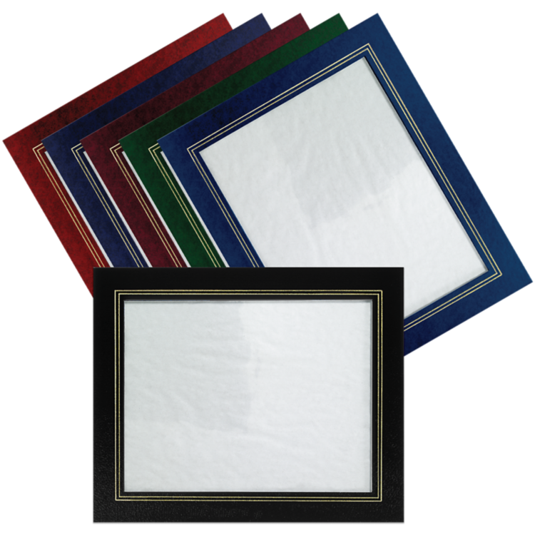Blank 10 3/4 x 13 Certificate Frame w/EaselMaroon Print