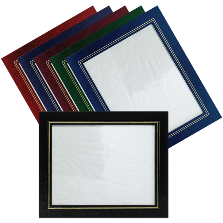 10 3/4 x 13 Certificate Frame w/Easel Navy Print