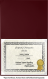 8 1/2 x 11 Leatherette Certificate Holder Maroon
