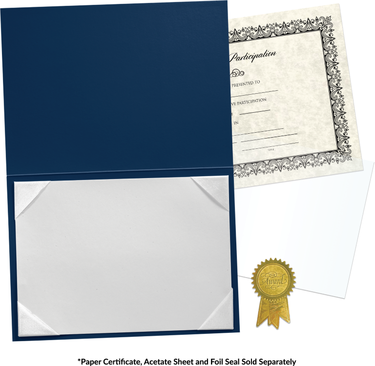 5 x 7 Leatherette Certificate Holder Royal Blue