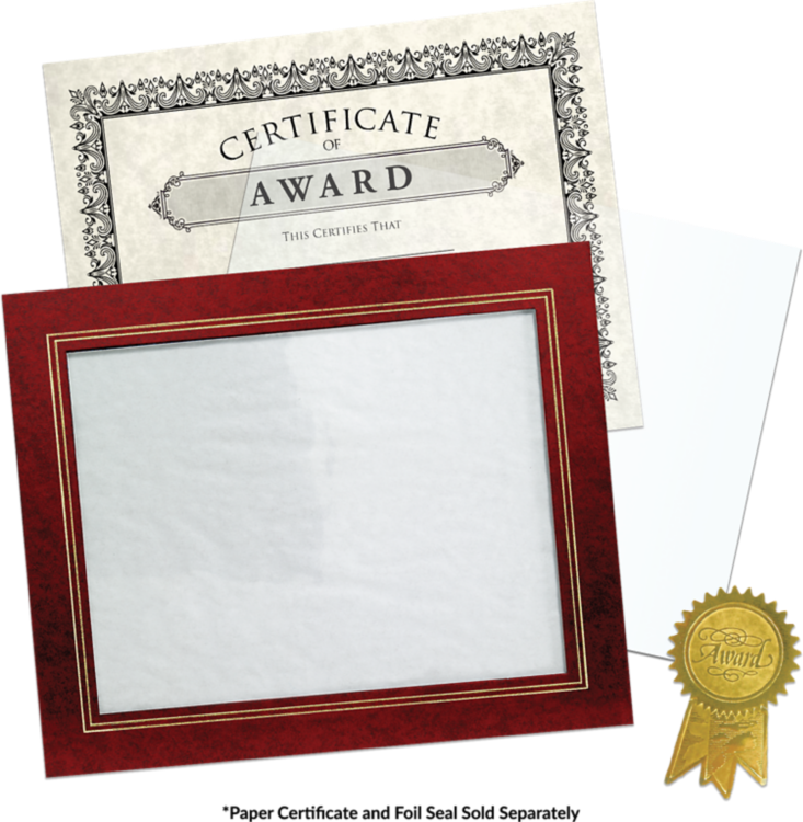 10 3/4 x 13 Certificate Frame w/Easel Red Print