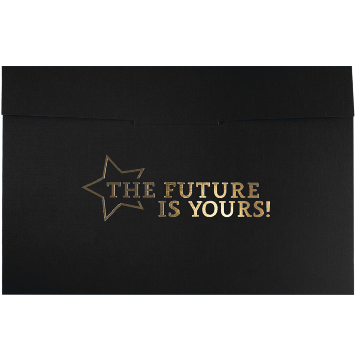 6 1/2 x 9 1/2 Certificate Holder Black Linen