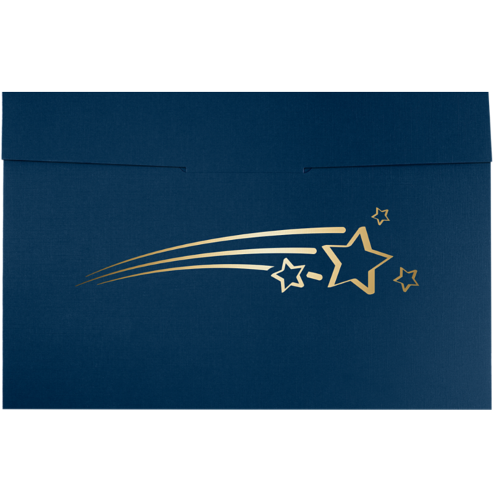 6 1/2 x 9 1/2 Certificate Holder Nautical Blue Linen