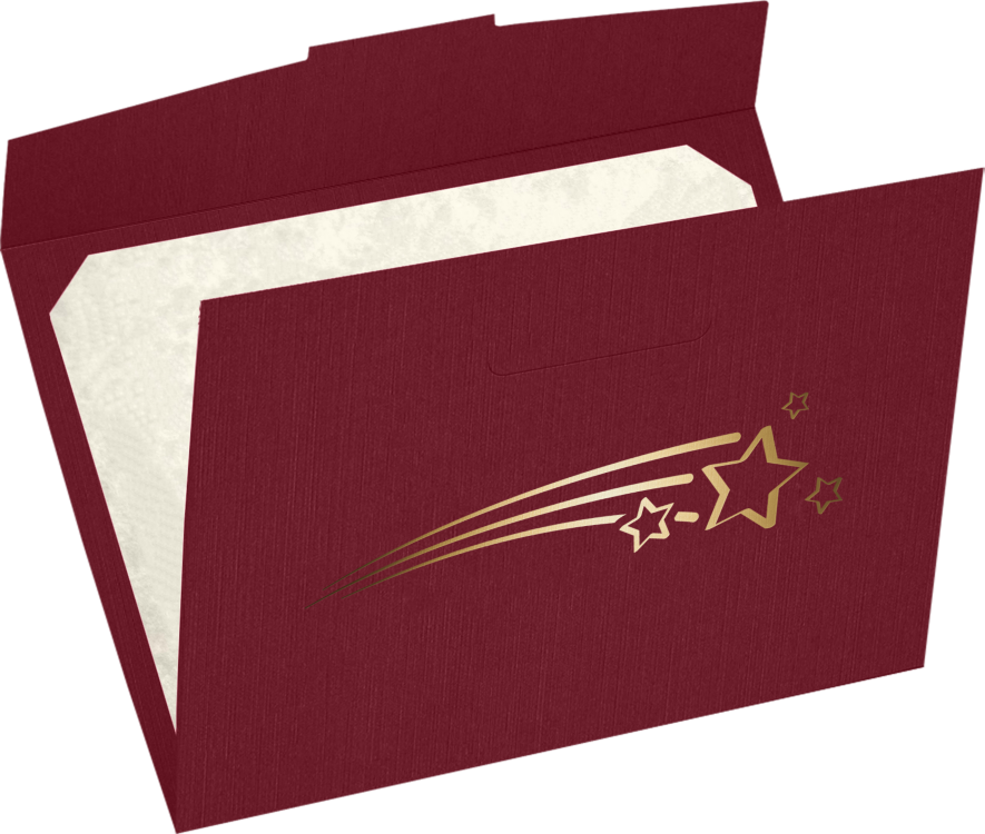 6 1/2 x 9 1/2 Certificate Holder Burgundy  Linen