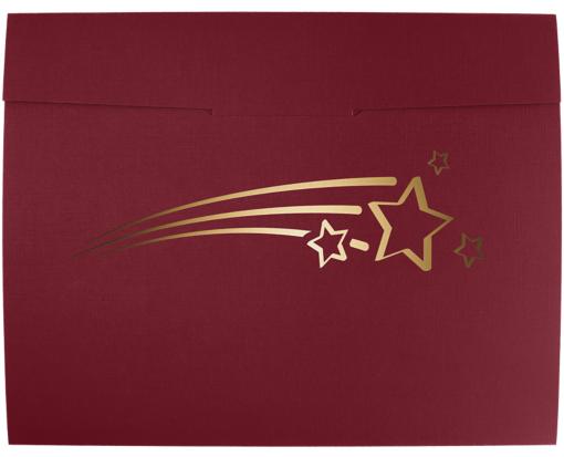 9 1/2 x 12 Certificate Holder Burgundy  Linen