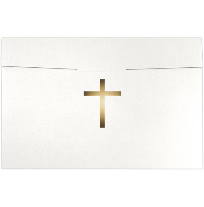 6 1/2 x 9 1/2 Certificate Holder White Linen w/ Gold Foil