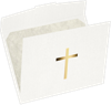 9 1/2 x 12 Certificate Holder White Linen w/ Gold Foil