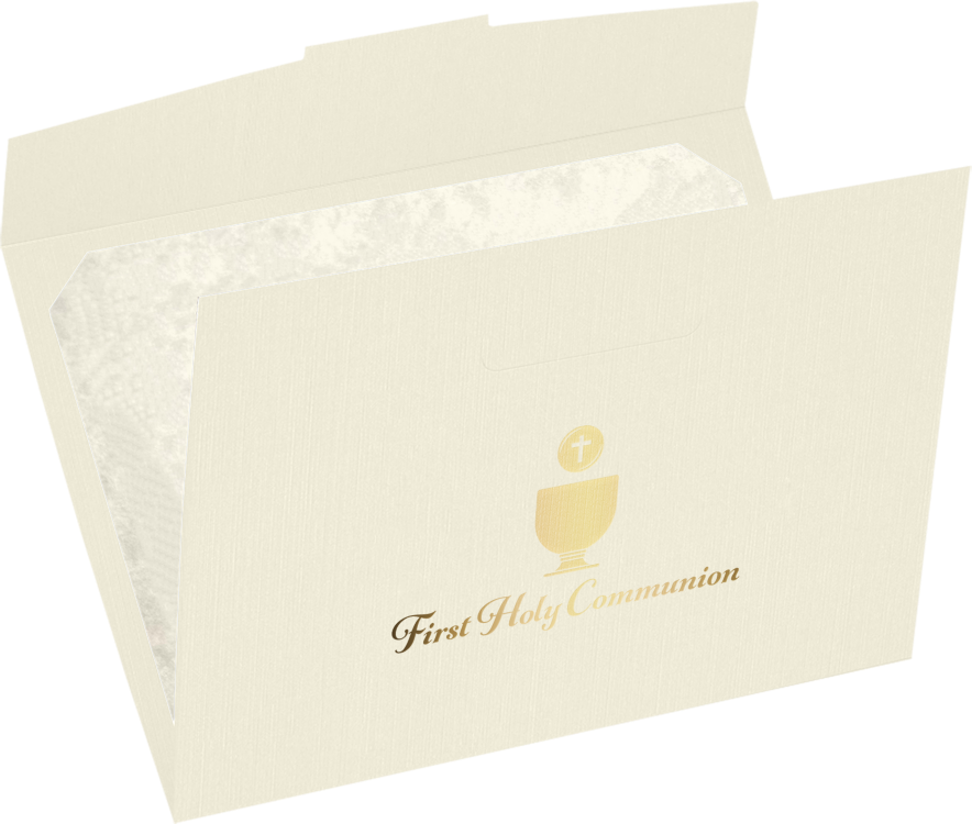 6 1/2 x 9 1/2 Certificate Holder Natural Linen w/ Gold Foil