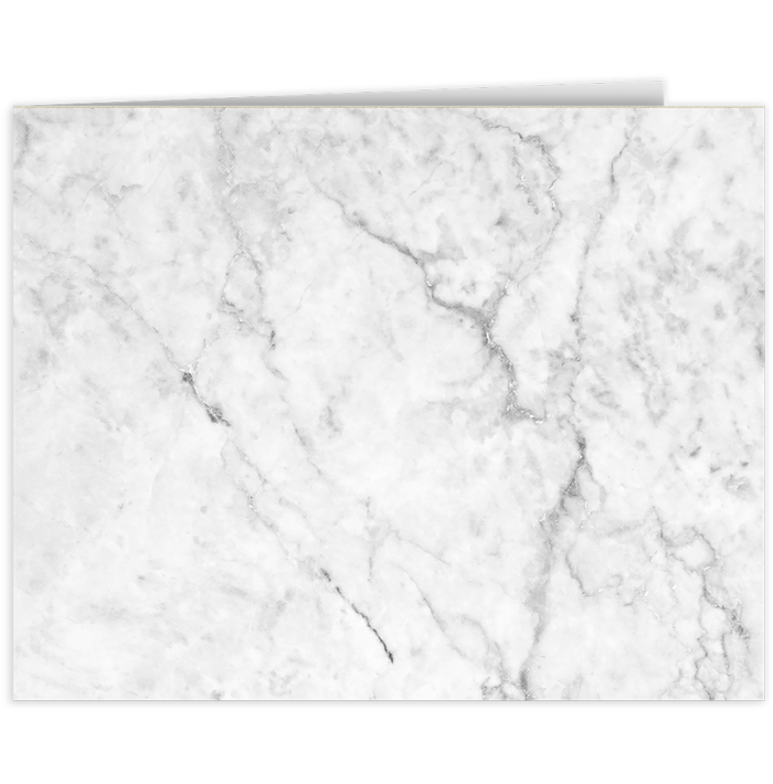 Landscape Certificate Holder w/Short Hinge  White/Gray Marble