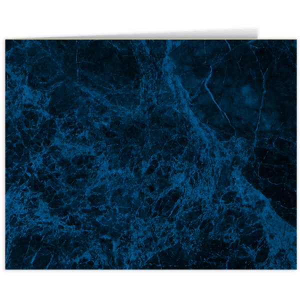 Landscape Certificate Holder w/Short Hinge  Dark Blue Marble